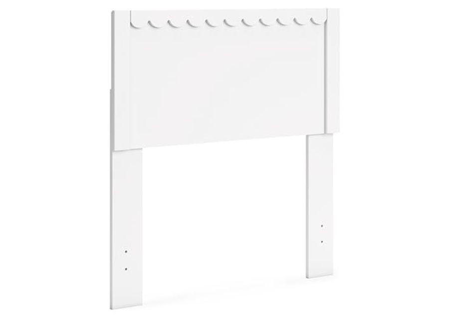 Signature Design by Ashley Hallityn Coastal Panel Headboard, Twin, White