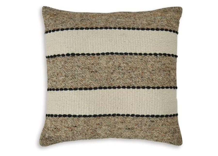 Signature Design by Ashley Rueford Pillow, Square, Beige & Dark Brown