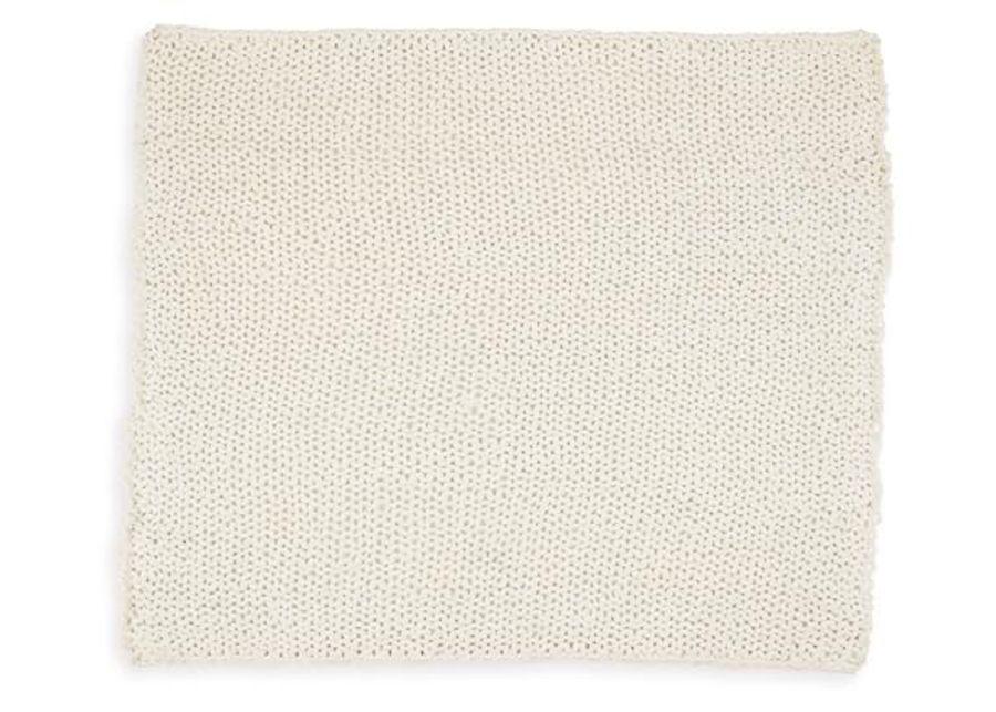 Signature Design by Ashley Chaddon Coastal Hand Knitted Throw, Beige