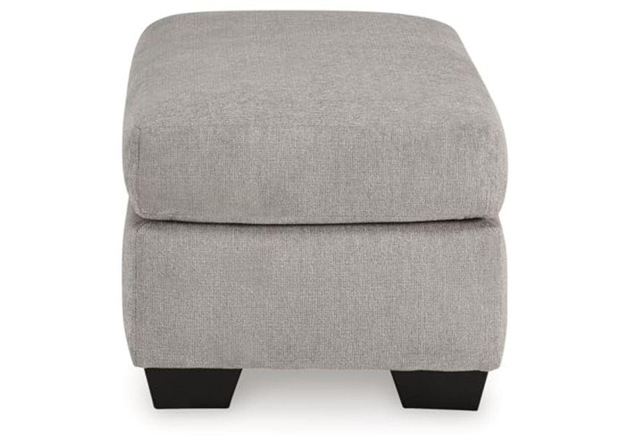 Signature Design by Ashley Avenal Park Casual Upholstered Ottoman, Light Gray