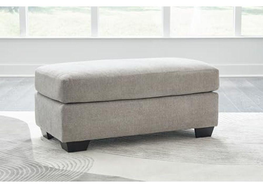 Signature Design by Ashley Avenal Park Casual Upholstered Ottoman, Light Gray