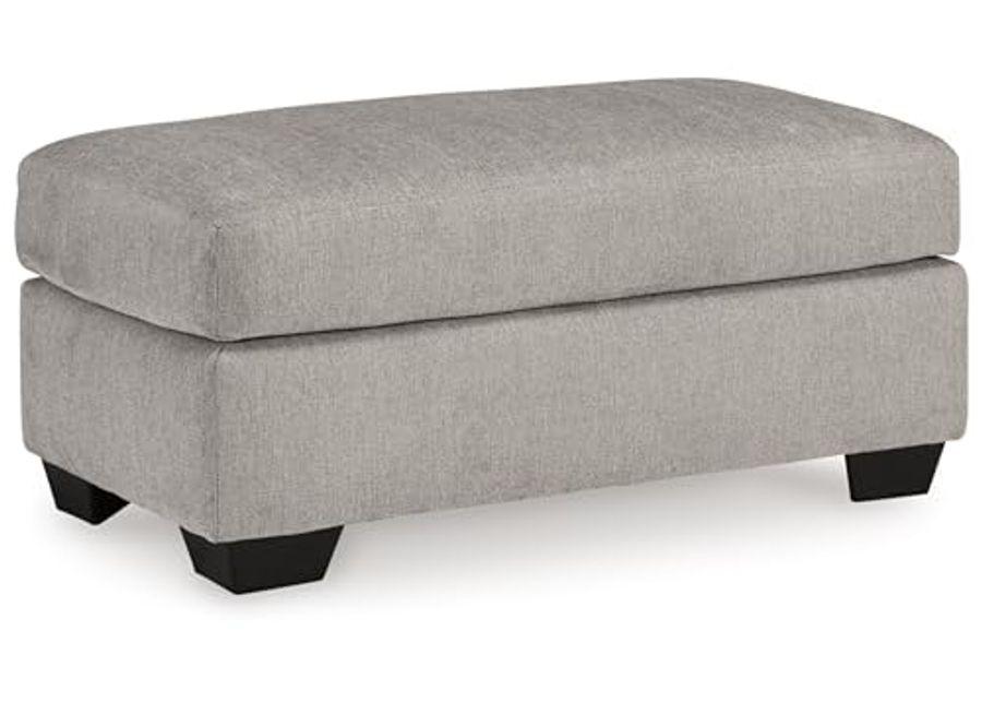 Signature Design by Ashley Avenal Park Casual Upholstered Ottoman, Light Gray