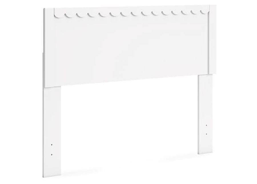 Signature Design by Ashley Hallityn Coastal Panel Headboard, Full, White