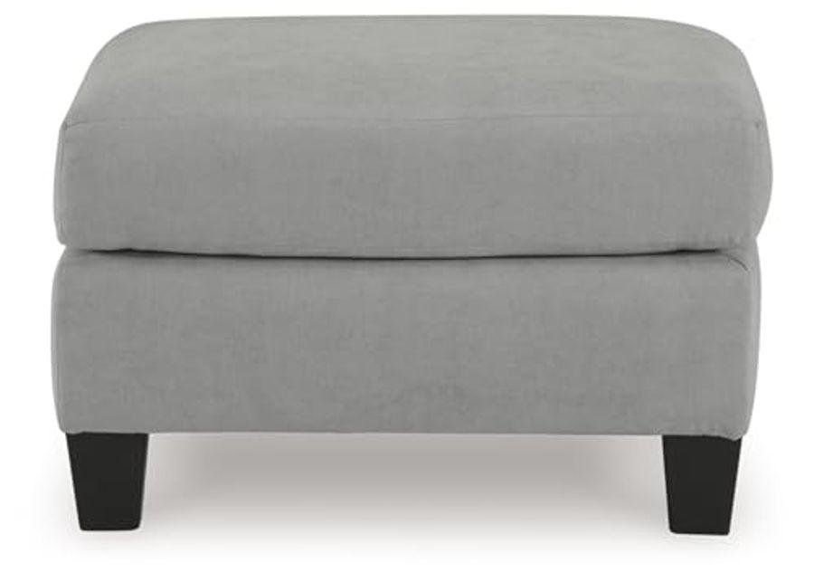 Signature Design by Ashley Adlai Casual Upholstered Ottoman, Light Gray