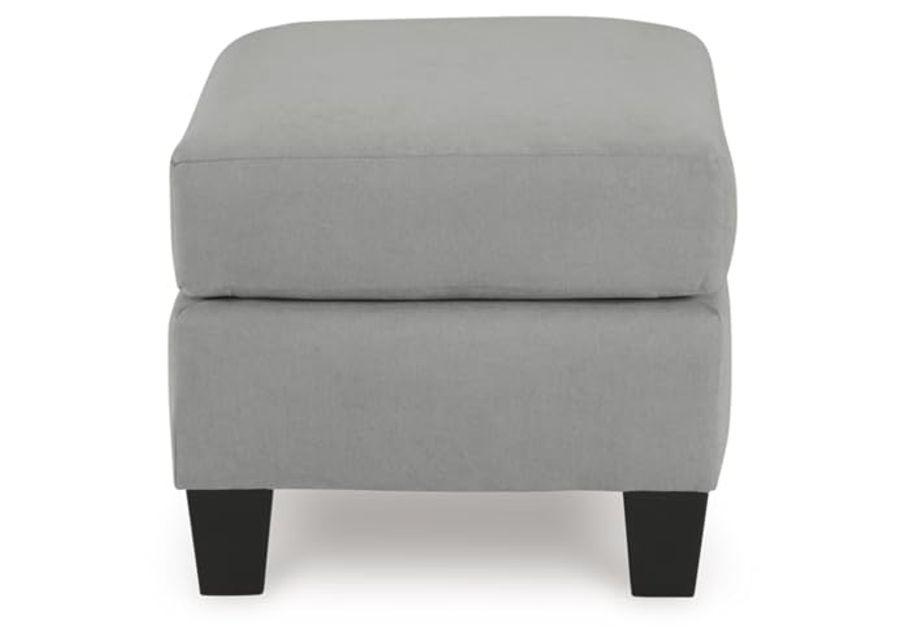 Signature Design by Ashley Adlai Casual Upholstered Ottoman, Light Gray