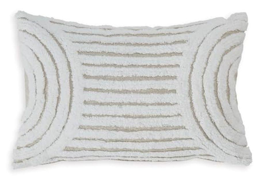 Signature Design by Ashley Farissen Pillow, Standard, White & Light Brown