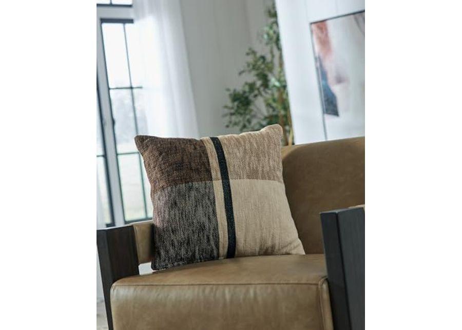 Signature Design by Ashley Adrielton Pillow, Square, Black & Light Brown