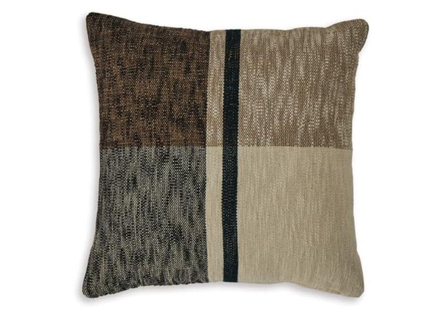 Signature Design by Ashley Adrielton Pillow, Square, Black & Light Brown