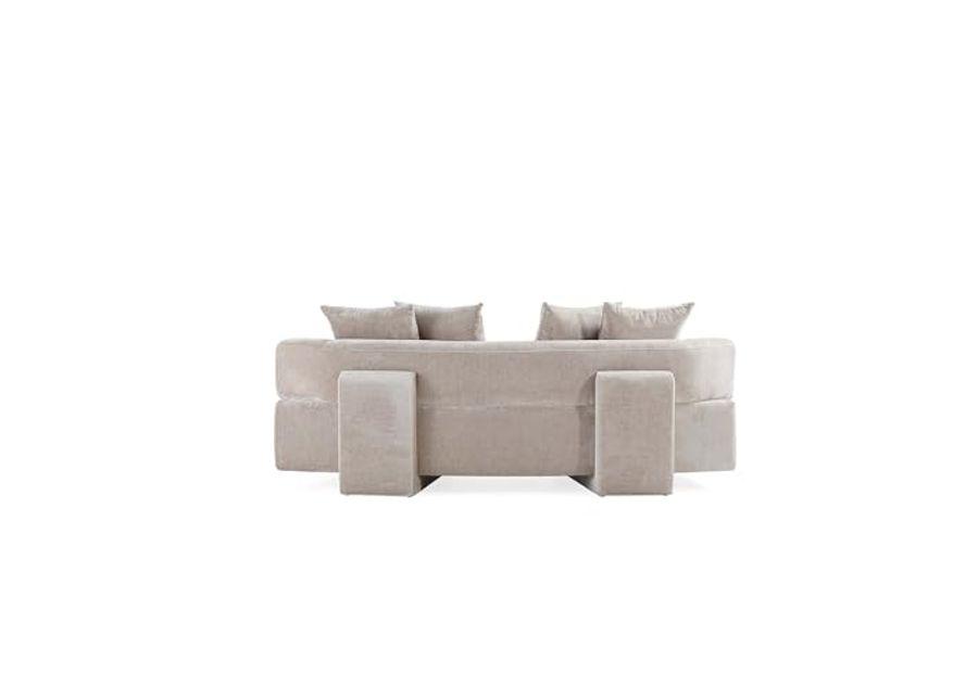 Manhattan Comfort Modern Verandah Chenille 90.6" Sofa, Cream