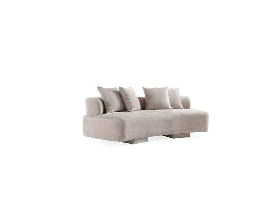 Manhattan Comfort Modern Verandah Chenille 90.6" Sofa, Cream