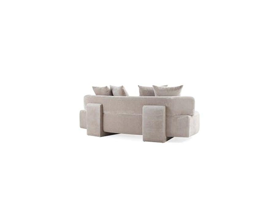 Manhattan Comfort Modern Verandah Chenille 90.6" Sofa, Cream