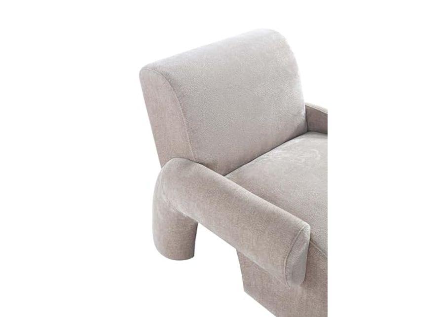 Manhattan Comfort Modern Verandah Chenille Accent Chair, Beige