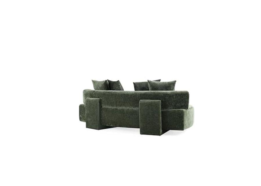 Manhattan Comfort Modern Verandah Chenille 90.6" Sofa, Olive Green