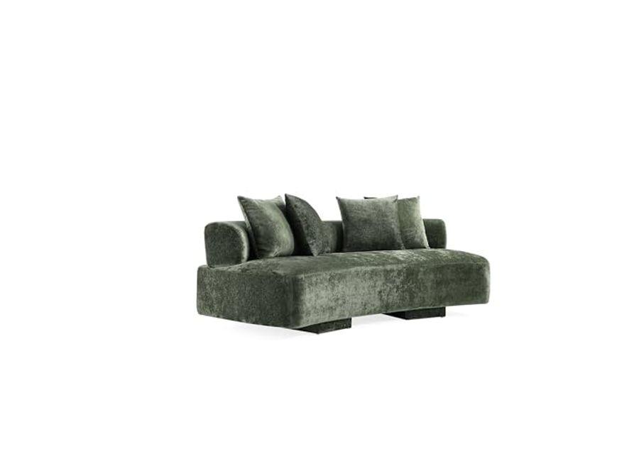 Manhattan Comfort Modern Verandah Chenille 90.6" Sofa, Olive Green