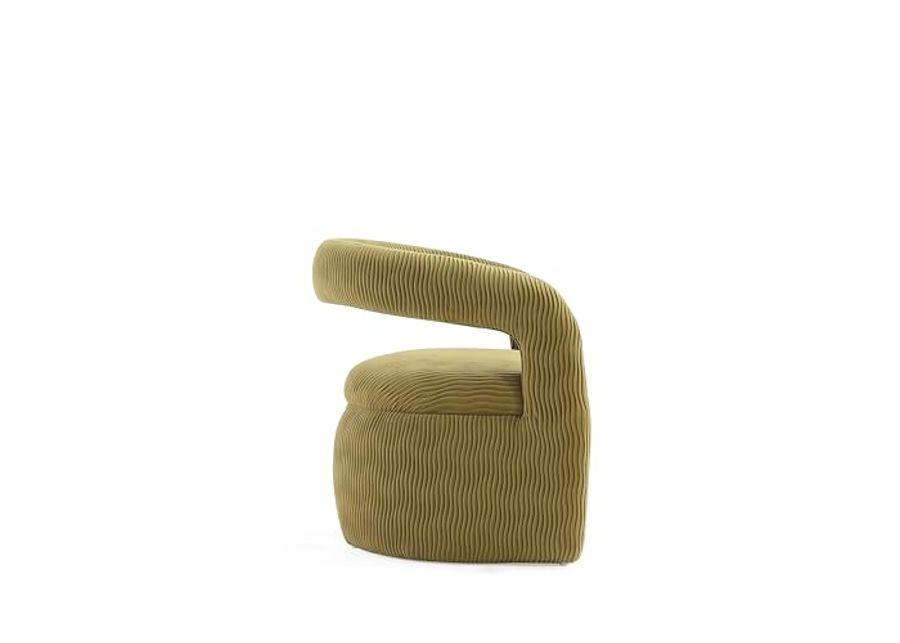 Manhattan Comfort Modern Corvette Velvet Accent Chair, Olive Green