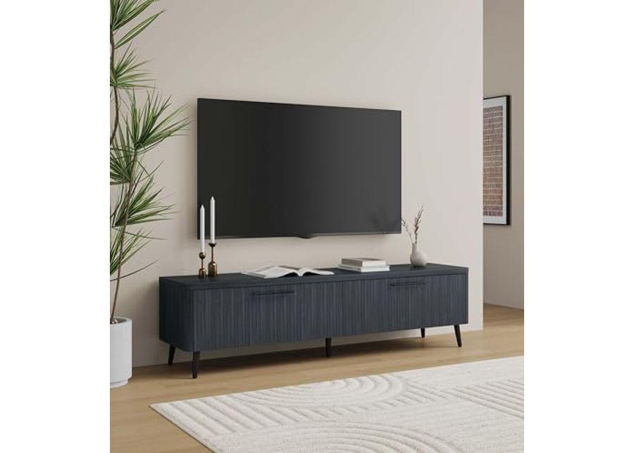 Manhattan Comfort Mid Century- Modern Jodie 68.9" TV Stand in Charcoal Grey