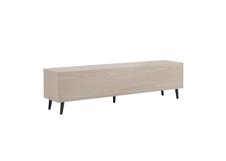 Manhattan Comfort Mid Century- Modern Jodie 68.9" TV Stand in Whitewashed Oak