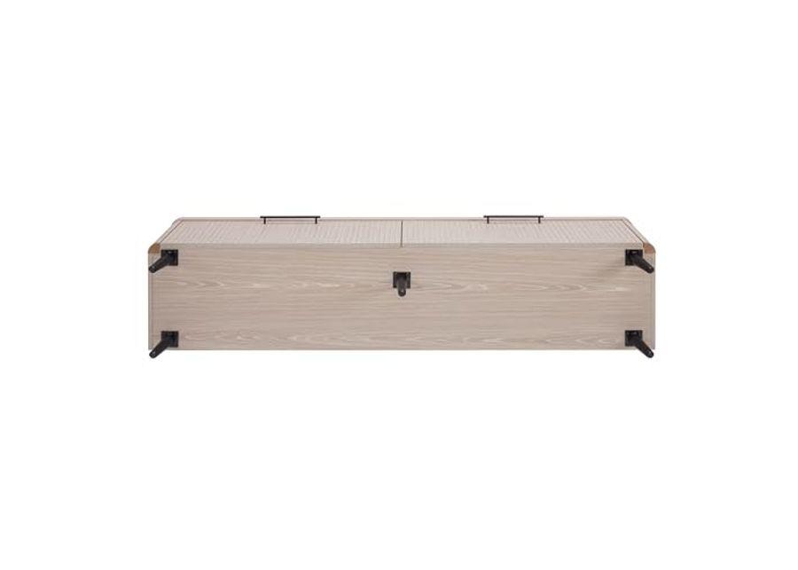 Manhattan Comfort Mid Century- Modern Jodie 68.9" TV Stand in Whitewashed Oak