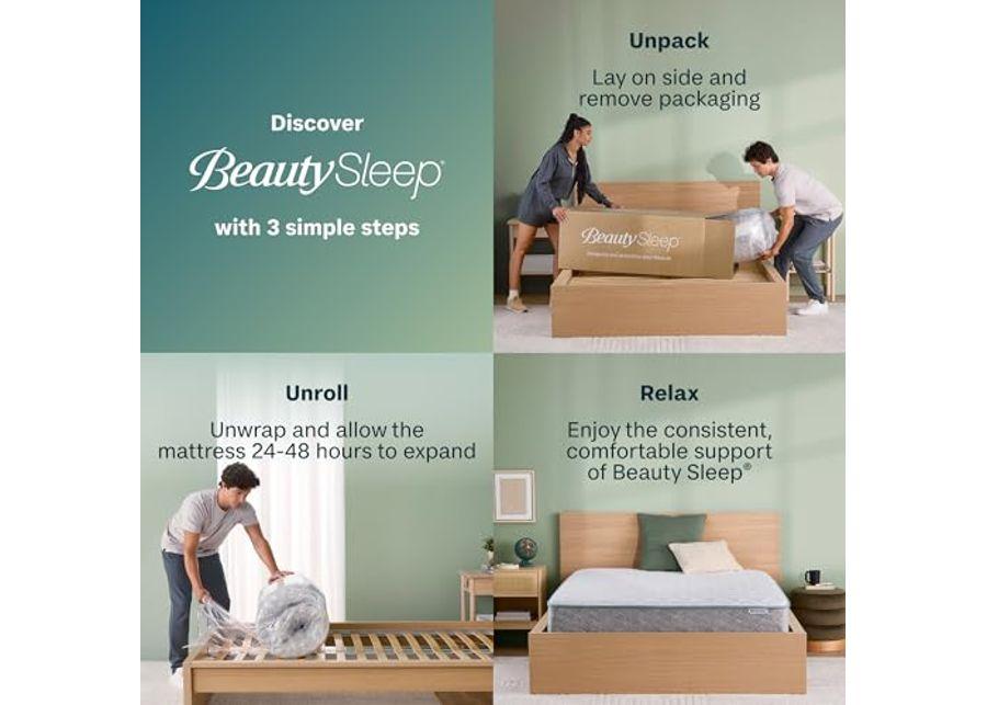 Beauty Sleep Midnight Slumber Firm 10" Full Foam Mattress in a Box, Cooling, Breathable, and Pressure Relieving - 100 Night Trial, CertiPUR-US Certified and 10 Year Limited Warranty