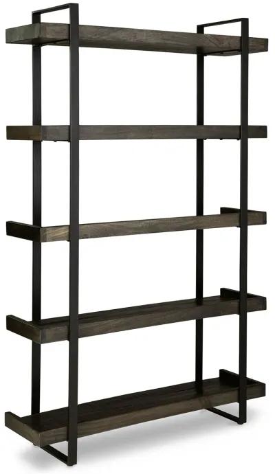 Kevmart - Grayish Brown / Black - Bookcase