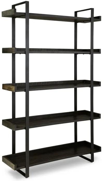 Kevmart - Grayish Brown / Black - Bookcase