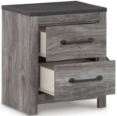 Bronyan - Dark Gray - Two Drawer Night Stand