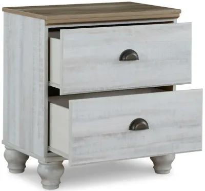 Haven Bay - Brown / Beige - Two Drawer Night Stand