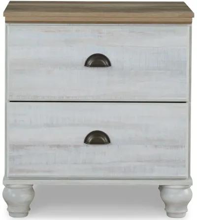 Haven Bay - Brown / Beige - Two Drawer Night Stand