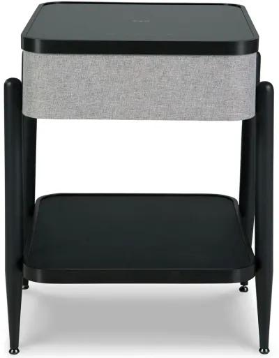 Jorvalee - Gray / Black - Accent Table With Speaker