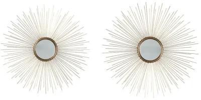 Doniel - Antique Gold Finish - Accent Mirror Set (Set of 2)