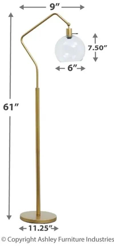 Marilee - Antique Brass Finish - Metal Floor Lamp