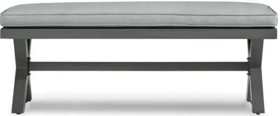 Elite Park - Gray - Bench With Cushion