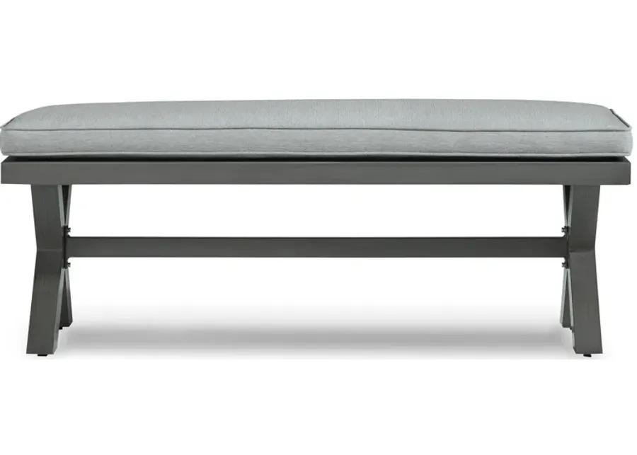 Elite Park - Gray - Bench With Cushion