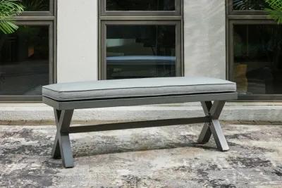 Elite Park - Gray - Bench With Cushion