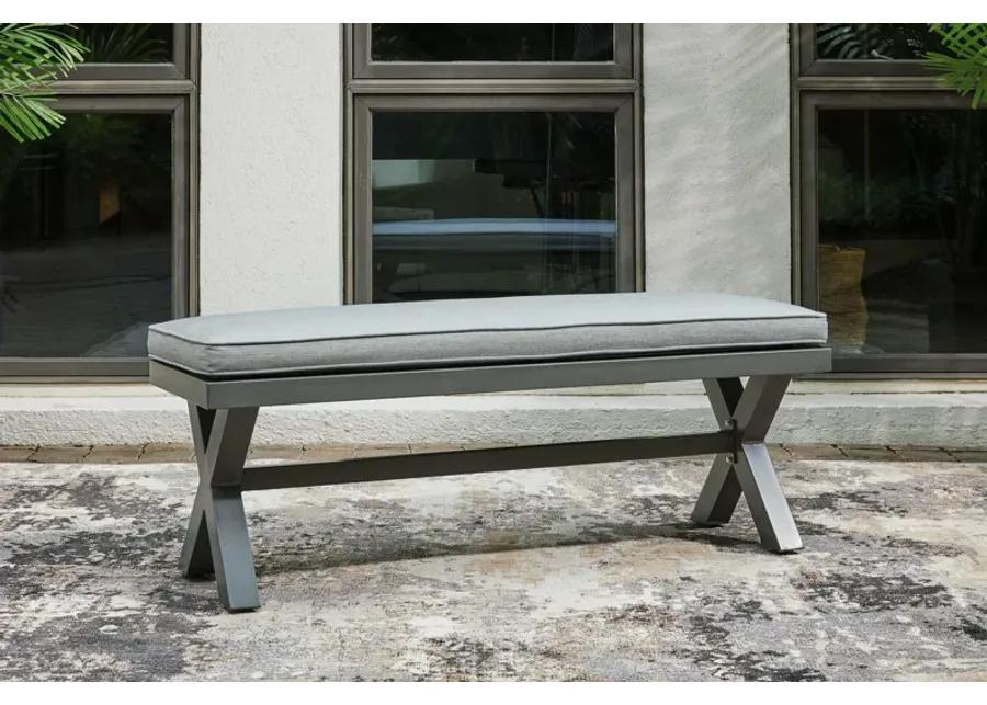 Elite Park - Gray - Bench With Cushion