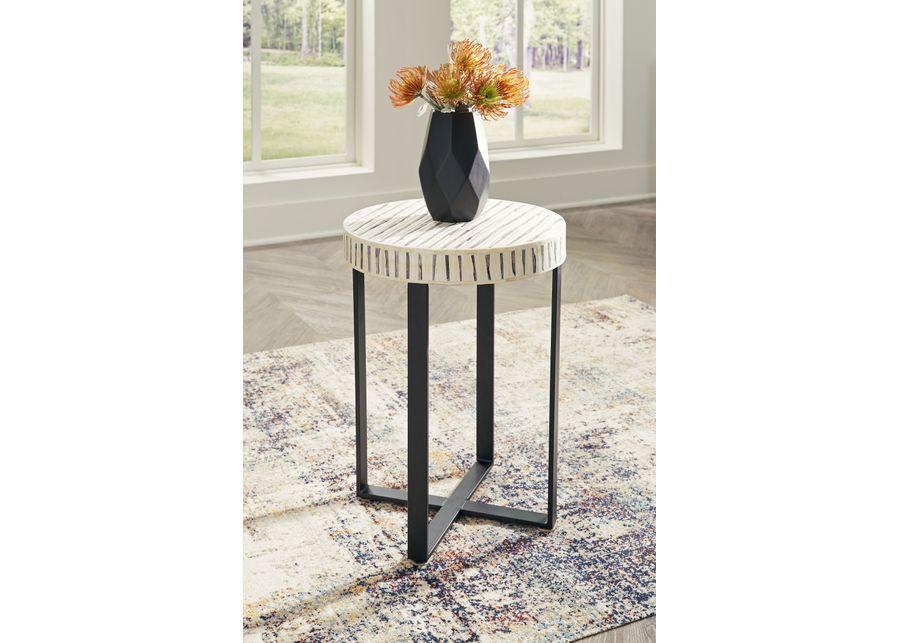 Crewridge - Black / Cream - Accent Table