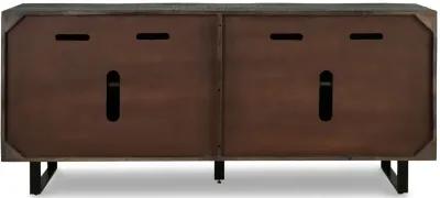 Kevmart - Grayish Brown / Black - Accent Cabinet