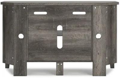 Arlenbry - Gray - Corner TV Stand/Fireplace Opt