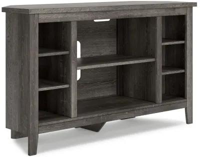 Arlenbry - Gray - Corner TV Stand/Fireplace Opt