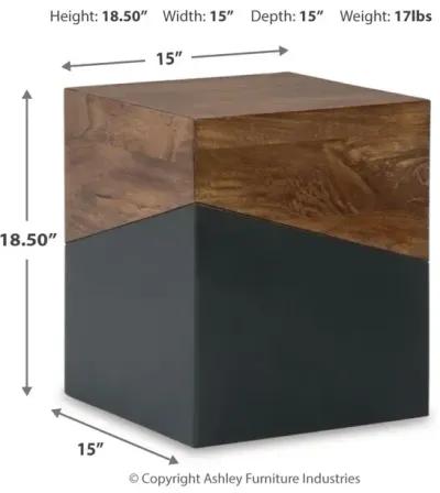 Trailbend - Brown / Gunmetal - Accent Table