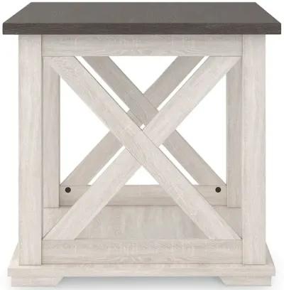 Dorrinson - White / Black / Gray - Square End Table