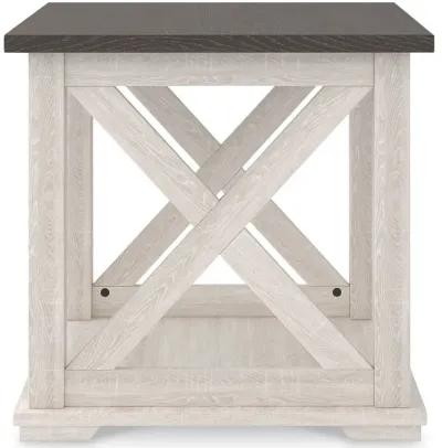 Dorrinson - White / Black / Gray - Square End Table