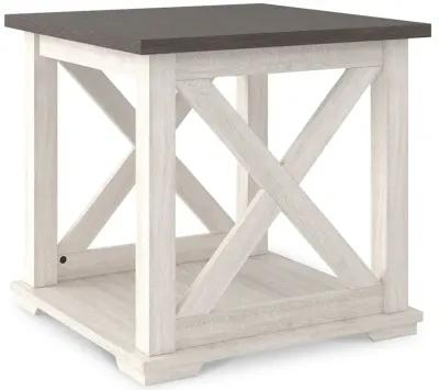 Dorrinson - White / Black / Gray - Square End Table