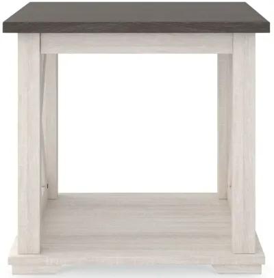 Dorrinson - White / Black / Gray - Square End Table