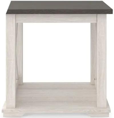 Dorrinson - White / Black / Gray - Square End Table