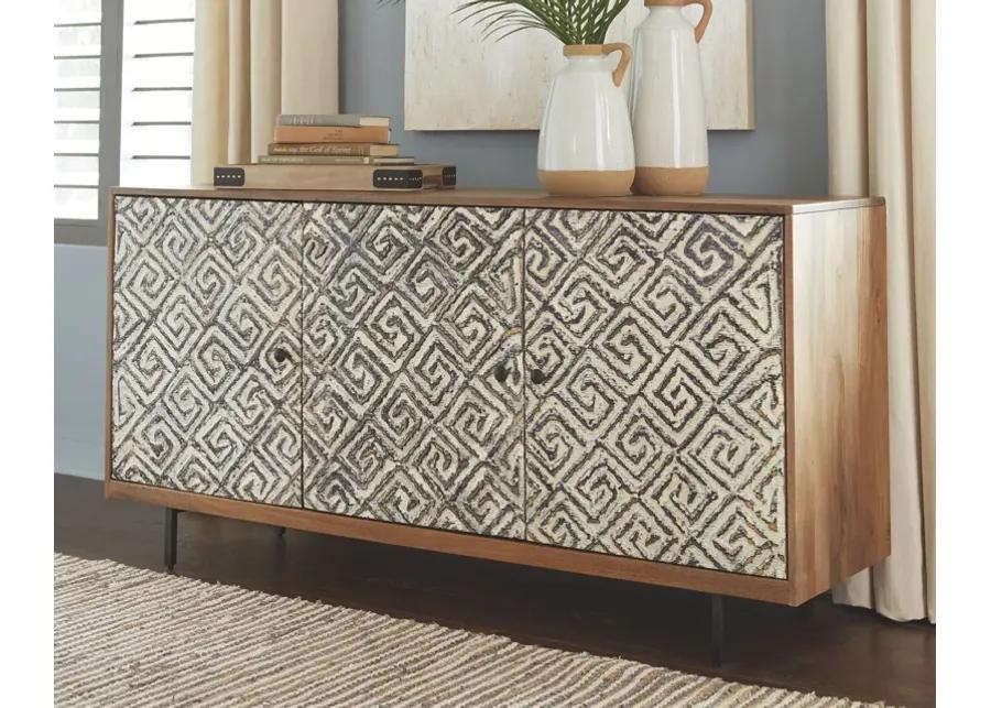 Kerrings - Brown / Black/white - Accent Cabinet