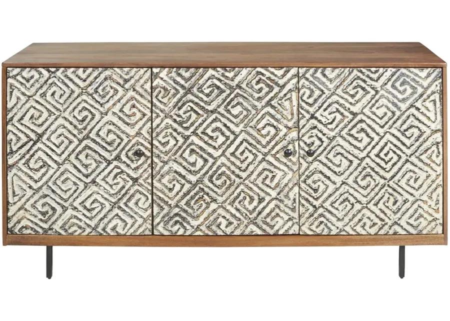 Kerrings - Brown / Black/white - Accent Cabinet