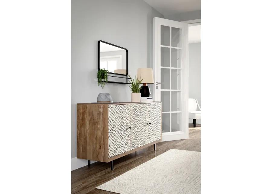 Kerrings - Brown / Black/white - Accent Cabinet