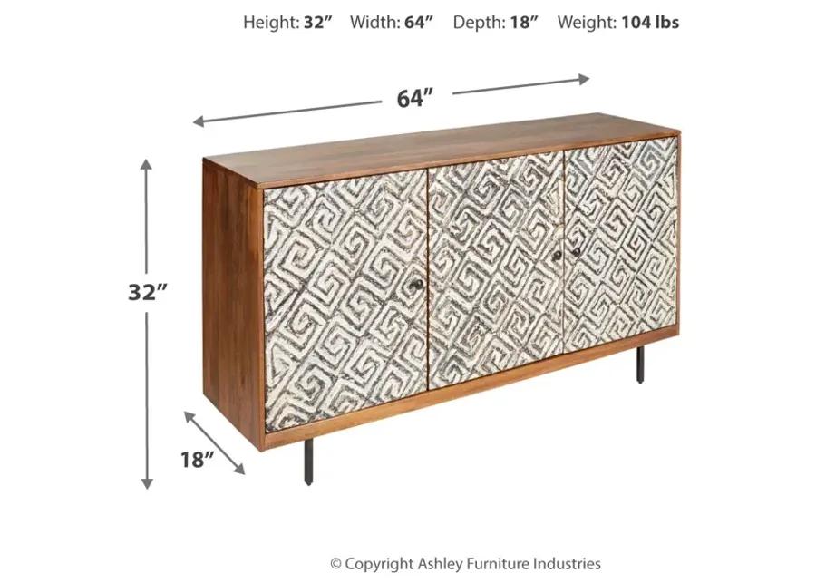 Kerrings - Brown / Black/white - Accent Cabinet