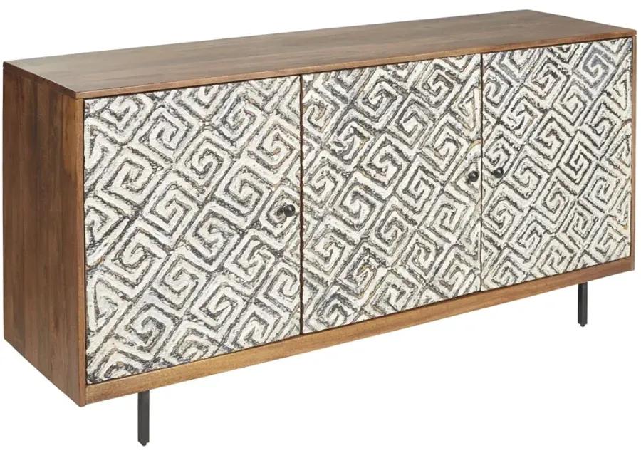 Kerrings - Brown / Black/white - Accent Cabinet